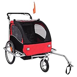 Baby Diego Bike Trailer/Jogger Red/Black