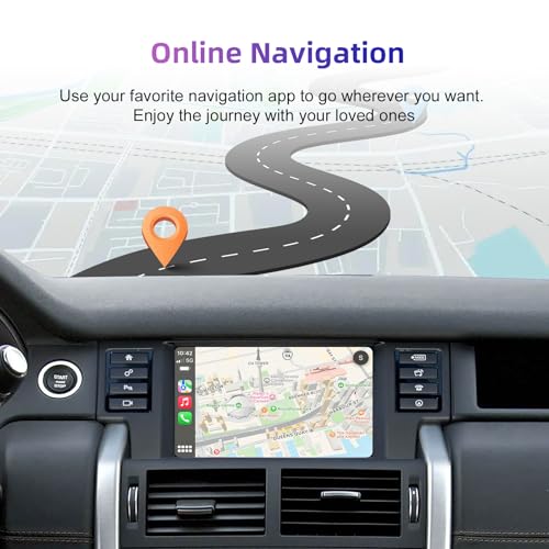 EZoneTronics Wireless CarPlay & Android Auto Set Top Box Kit For Land Rover Jaguar Range Rover Evoque Discovery Sport/5 XE XF F-Type 2016-2019 CarPlay Adapter Plug & Play with SWC WIFI BT Siri GPS