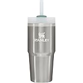 STANLEY Quencher H2.0 Tumbler with Straw 14 oz | Flowstate 3-Position Lid | Cup Holder Compatible for Travel | Insulated Stainless Steel Cup | BPA-Free | Stainless Steel Shale