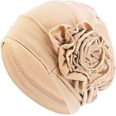 beauty YFJH Pre Tied Chemo Headwear for Women Solid Flower Turban Caps Cancer Beanies Headwrap Hair Loss Cover