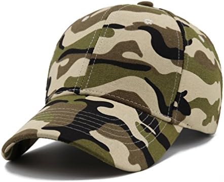 Gisdanchz Camo Basball Hat 6 3/4-7 3/4 Cotton 6 Panel Unisex Outdoor Cap