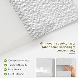 Moonice No Drill No Tools Cordless Zebra Blinds for