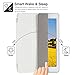 BESDATA Ultra Thin Magnetic Smart Cover [Wake/Sleep Function]& Translucent Back Case for 2014 Apple iPad Air 2 + Screen Protector + Cleaning Cloth + Stylus (White)