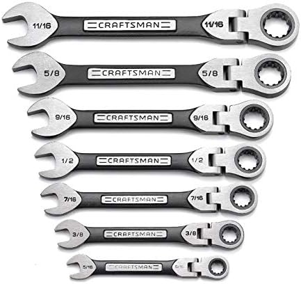 Craftsman 7PC Universal Flex Ratcheting Wrench Set, SAE New