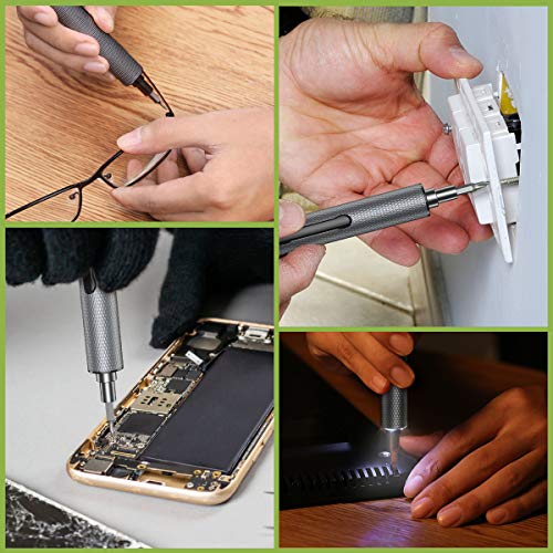 KeeKit Precision Electric Screwdriver, 22 in 1 Portable Power Screwdriver with 20 Bits, Rechargeable Repair Tool Kits with USB Charging, 3 LED Light, Magnetizer for Phones, Watches, Camera, Laptop - Thumbnail 6