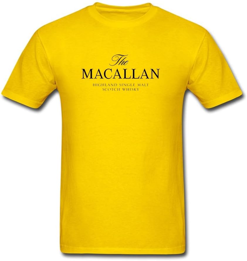 DESBH Men's Macallan Beer Short Sleeve T Shirt Yellow