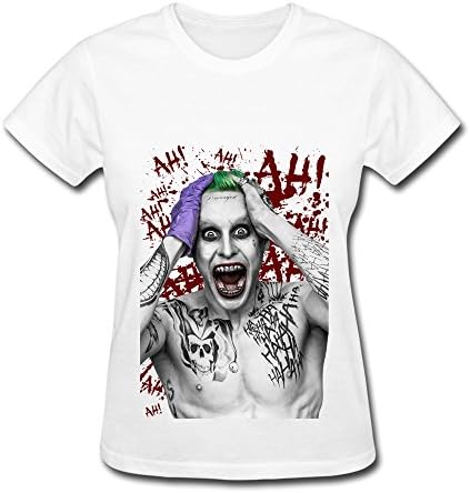 Women's White T Shirt Suicide Squad Margot Robbie Harley Quinn Fan Logo