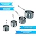 Premium Grade Nesting Stainless Steel Measuring Cups, Set of 4. Engraved US Measurements for Liquid and Dry Ingredients. Sturdy Stackable and Heavy Duty Metal Set. Perfect Housewarming Gift.