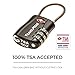 TravelMore 10 Pack TSA Approved Travel Combination Cable Luggage Locks for Suitcases - Orange (10 Pack, Black)