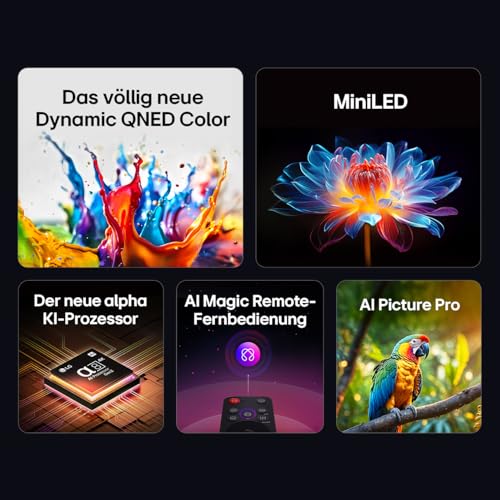 LG 65QNED86A6A TV 65 Zoll (165 cm) 4K QNED evo AI TV (α8 Gen2 4K AI Prozessor, webOS 25, 120Hz (VRR bis zu 144Hz)) [Modelljahr 2025] 2