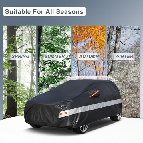 Holthly Exterior Car Cover for Opel Corsa D/E/A/B/C/F (1982-2025), Car Cover 10 Layers of Protection, 100% Waterproof, Anti-Dust, Windproof, Rainproof, UV Protection.
