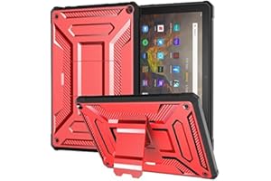 DJ&RPPQ Without Screen Protector for 10inchTabletn Rugged Unibody Hybrid Kickstand Cover （Incompatible 13th Generation 2023 Release） Incompatible with Samsung iPad red