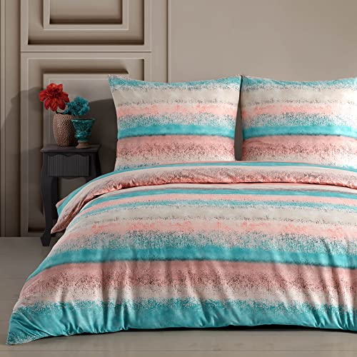 Buymax Bettwäsche 135x200 cm 4-teilig – Bettwäsche Set Renforcé 100% Baumwolle, 2 x Bettbezug 135x200 cm und 2 x Kissenbezüge 80x80 cm, Oeko-TEX, Reiß