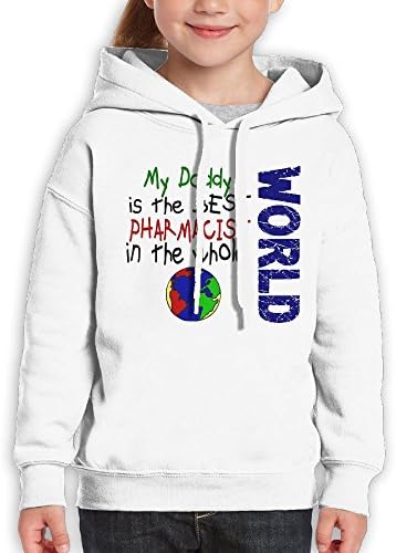 Youth Best Pharmacist In World 2 (Daddy) Climbing Shirt Thermal Novelty Boys Pullover Hoodie Sweatshirt Medium