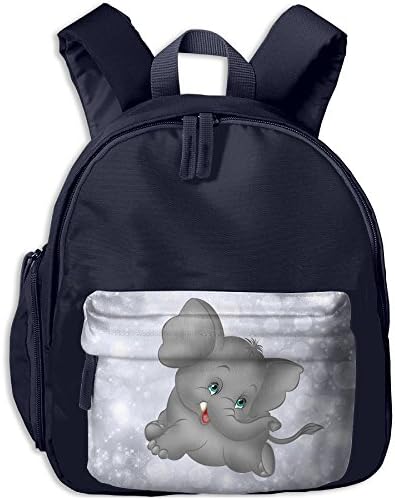 Grey Elephant Funny School Backpack For Girls Boys Kids