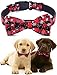 Freezx Dog and Cat Christmas Collar with Bow Tie - Adjustable 100% Cotton Nylon Design - Cute Fashion for Large Medium Small Dogs and Cats
