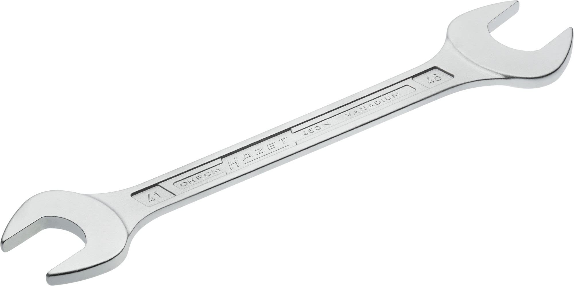 HAZET 450N-41X46 439.5 mm Hexagon Profile Double Open-End Wrench - Chrome-Plated
