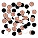 Andaz Press Large Confetti Party Table Decor, 1.5-inch Double-Sided, Faux Rose Gold Glitter, White, Black, 180-Pack, Girl's 1st Birthday Baptism Communion Theme Colored Supplies