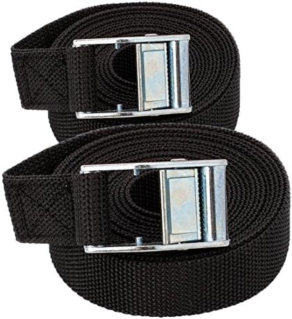 Multi-Purpose Cargo Straps 1"x12 foot - 2 pk (12 foot, Black)