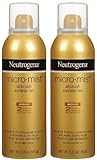Neutrogena Micromist Airbrush Sunless Tanning Spray with Witch Hazel, Gradual Sunless Tanner with Alcohol-Free, Oil-Free & Non-Comedogenic Formula, Medium Intensity, 5.3 oz (Pack of 2)