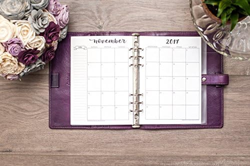 2018 Calendar for A5 Planners, Filofax, Kikki K, Carpe Diem Planners, Monday Start, Week on Two Pages
