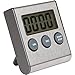 B2B Professional Stainless Steel Digital Kitchen Timer, Cooking Food, Magnetic Back, Retractable Stand, Bonus: AAA Battery Included