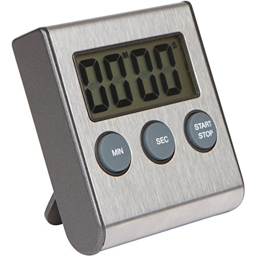 B2B Professional Stainless Steel Digital Kitchen Timer, Cooking Food, Back, Retractable