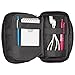 LIHIT LAB Large Capacity Triple Zipper Pencil Case For School Office College, Big Capacity 8 Compartments Pencil Bag Holder Adults Teen Boys Girls, Travel Cosmetics Storage, Jet Black (A7556-124)
