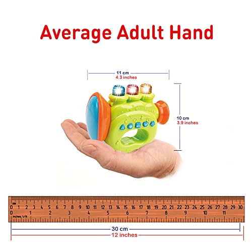 First Trumpet. Battery Operated Music With Features for Learning and Entertainment for Your Baby and Toddler. Portable Small Size.