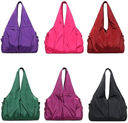 Fabuxry Women Tote Bags Multi Zipper Pockets Nylon Purse Shoulder Bag Handbags