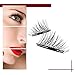Magnetic False Eyelashes , Ultra Thin 3D Fiber Reusable Best Fake Lashes Extension for Natural and Reusable Fake Eyelashes Natural Look, 1 Pairs (4 Pieces)Handmade (Natural-3D)