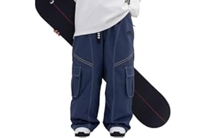 SNOWVERB Womens Mens Baggy Waterproof Streetwear Jeans Snowboard Ski Loose Fit Snow Pants