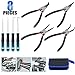 Glarks 4Pcs 7-Inch Internal/External Circlip Plier Snap Ring Pliers with 4Pcs Precision Hook Set for Ring Remover Retaining and Remove Hoses, Gaskets