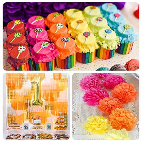 TOXOY 360 Sheets Assorted Colored Tissue Paper, Tissue Paper for Gift Bags Art Tissue Paper Bulk for Gift Wrapping Crafts Wedding Birthday Party