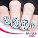 Whats Up Nails - Christmas Nail Vinyl Stencils 4 pack (Snowfall, Confetti, Evergreen, Mittens) for Nail Art Design