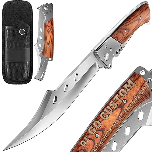 Long Blade Folding Knife Sharp Hunting Hiking Camping Tactical