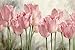 eGoodn 5D Diamond Art Kits for Adults Flowers Diamond Painting for Adult Paint by Number Kit, 23.6 by 15.8 inches / 60x40 cm Pink Tulips Diamond Painting Kits DIY Arts Craft