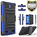 Circlemalls [Combo Holster] And Built-In Kickstand Case Hybird Shockproof Phone Cover And Stylus Pen Compatible For [ZTE Zmax 2] With [Premium Screen Protector]-Blue