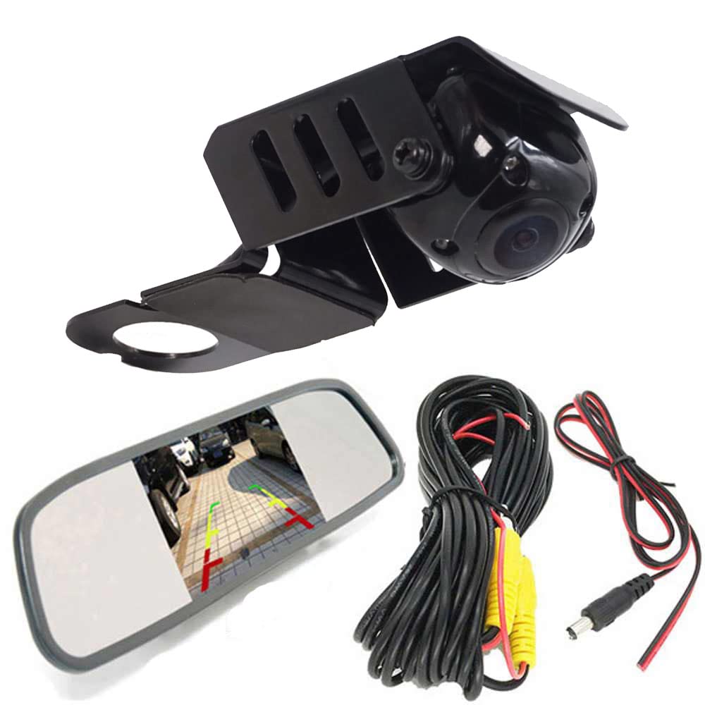HD Car IP68 Caravan Reversing System Brake Light Reversing Camera Van Roof Camera Parking Camera Parking Aid with Angle Adjustable Compatible with Mercedes Benz Viano Vito W639 V6 Van 3 Brake Light
