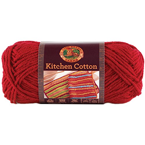 Lion Brand Yarn 831-113 Kitchen Cotton Yarn, Hot Pepper