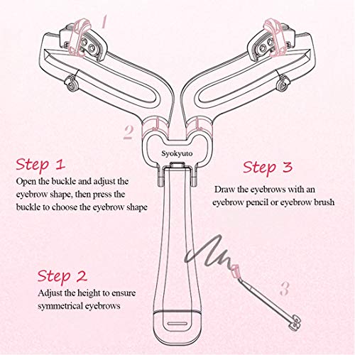 Eyebrow Stencils, Yokilly Professional Make Up Eyebrow Template, Adjustable Eyebrow Shapes Stencils, Makeup Model Portable Tool Grooming Eyebrow Shaping Kit