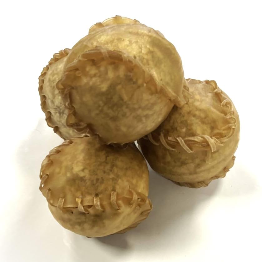 Rawhide Balls x 10 Natural Rawhide Dog Treats LODC