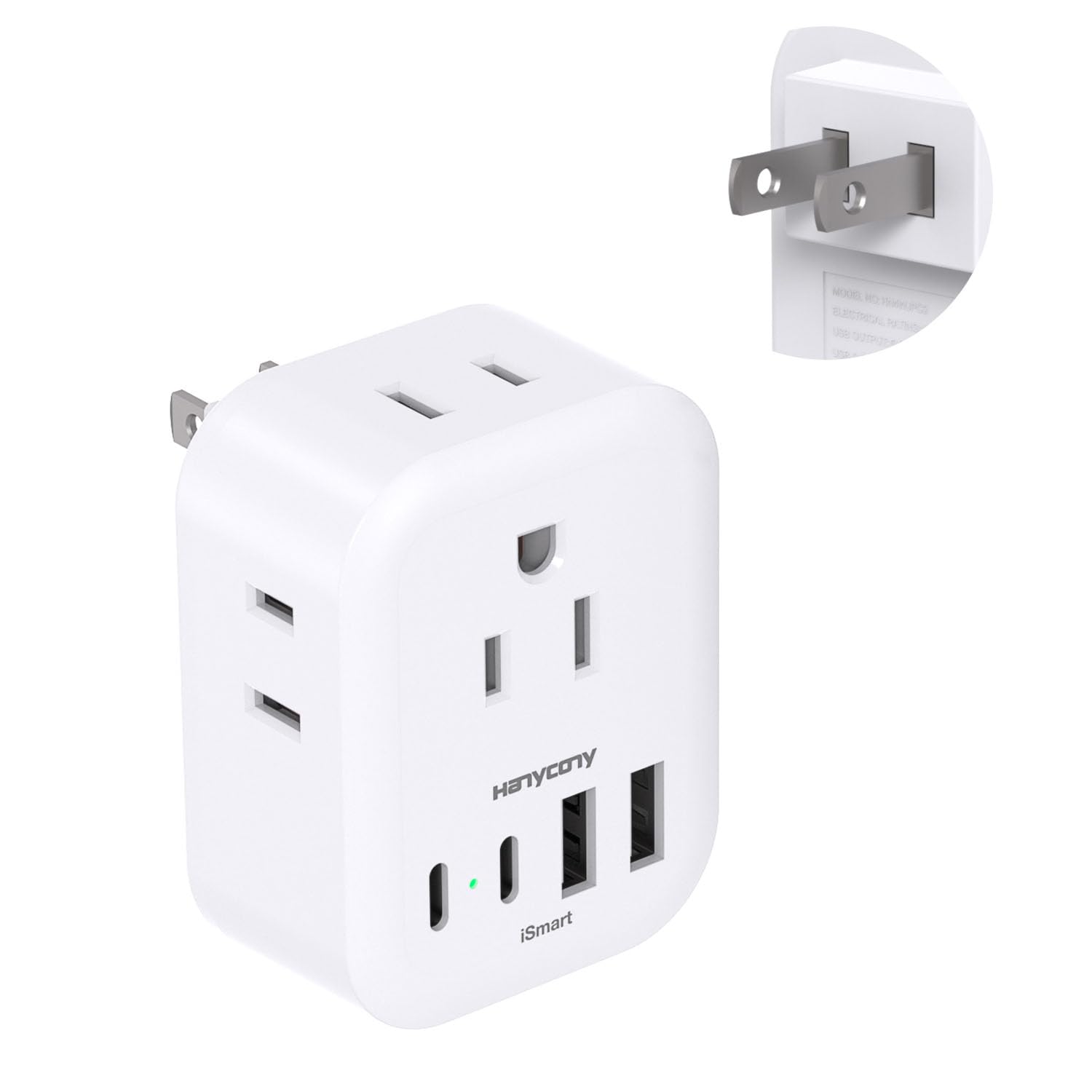 Photo 1 of US to Japan Plug Adapter, HANYCONY Japan Power Travel Adpter with 4 Outlets 4 USB Ports(2 USB C), Type A Plug Adapter for Amercian USA to Japanese China Canada Mexico Philippines Travel Essentials