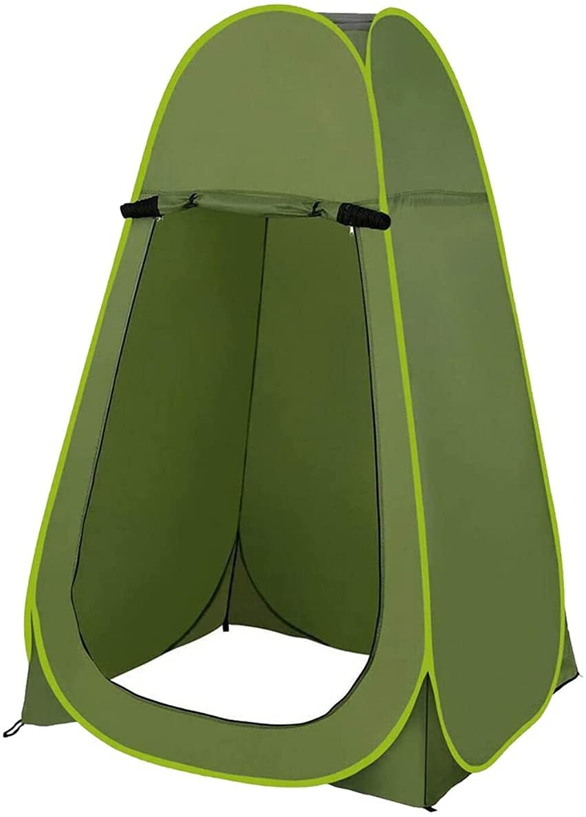 ebuyerfix Shower Privacy Toilet Tent Beach Portable Changing Dressing Camping Pop Up Tents Room, Foldable Rain Shelter Water Proof UV Shower Lightweight & Sturdy, with Carrying Bag Army Green