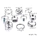 Rinhoo 10Pcs Vintage Bohemian Crystal Pearl Moon Knuckle Joint Nail Ring Set Women Jewelry(C)