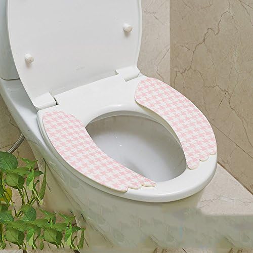 Toilet cushion, stickup cushion, waterproof toilet, toilet ring, toilet bowl, toilet bowl, thickening and paste,Pink maxmara