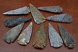 10 Pcs Assort Agate Stone Spearhead Arrowhead Point 3