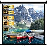 FDW Pull Down Projector Screen 119 inch 4K 1080P LCD Home Theater Projector