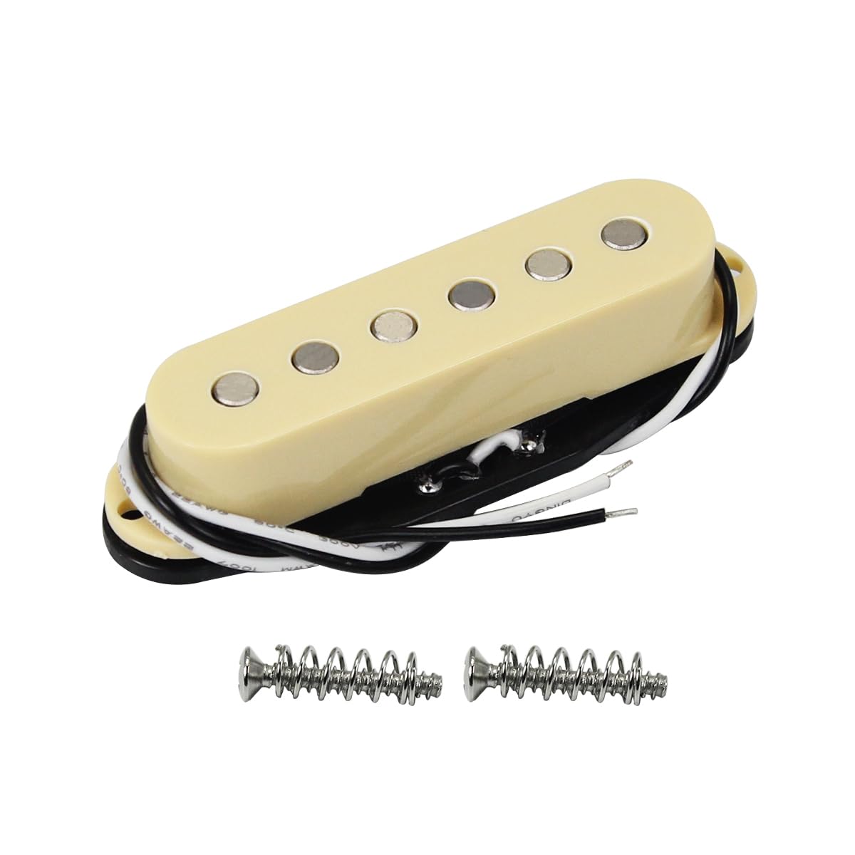 FLEOR Alnico 5 ST Pickup Single Coil Pickup Guitar Neck Pickup Flat Pole for ST SQ Electric Guitar, Cream