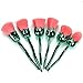 COSHINE 6pcs Pro Enchanted Rose Flower Nylon Hair Makeup Brush Set, for Foundation, Loose Powder, Blush, Shade